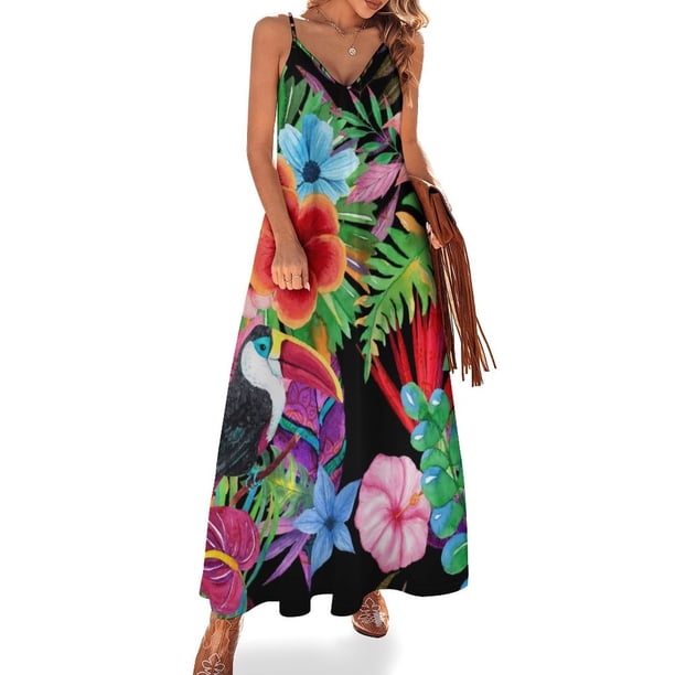 Vestido sin mangas de belleza hawaiana, vestidos elegantes de mujer para boda, vestidos de ceremonia de moda para mujer, falda de mujer