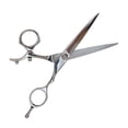 thumbnail image 2 of BambooMN 6" Japanese Stainless Steel Precision Razor Swivel Handle Beauty Barber Salon Hair Scissor Shear, 1 Piece, 2 of 6
