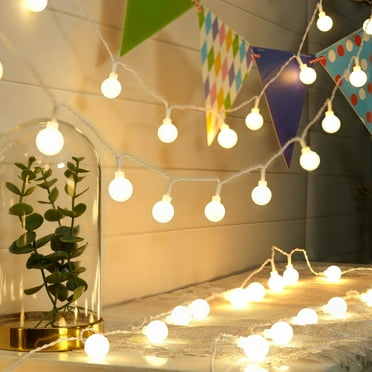 Mainstays 10-Count White Fabric Lantern String Lights - Walmart.com