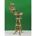 thumbnail image 2 of Large Size Lamp with Hanging Bells and Ghungroos (With Urli Bowl) - Brass Statue, 2 of 4