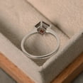 thumbnail image 3 of Garnet ring, square cut, silver, solitaire ring, January birthstone,, 3 of 5