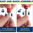 thumbnail image 2 of WORKPRO 1/4 inch Hex Shank Bit Holder, 3pcs Quick Release Drill Bit Holder Keychain for Impact Driver, Portable Screwdriver Bits Holder, Aluminum Alloy, Color Coded, 2 of 7