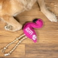 thumbnail image 2 of Pavilion Gift Company 15.5 Inch Large Canvas Tug of War Flamingo Shaped Rope Toy-Sturdy & Durable Dog-Gone Happy, Pink, 2 of 6