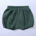 thumbnail image 2 of Bainana Ruffled Shorts For Infant Baby Girls Solid Color Elastic Waist Triangle Leg Shorty Soft Comfortable Summer Kids Shorts Green Size 6-9 Months, 2 of 4