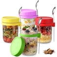thumbnail image 1 of Recipientes de avena Overnight Oats Hcojoul de vidrio 500 ml 4 unidades, 1 of 1