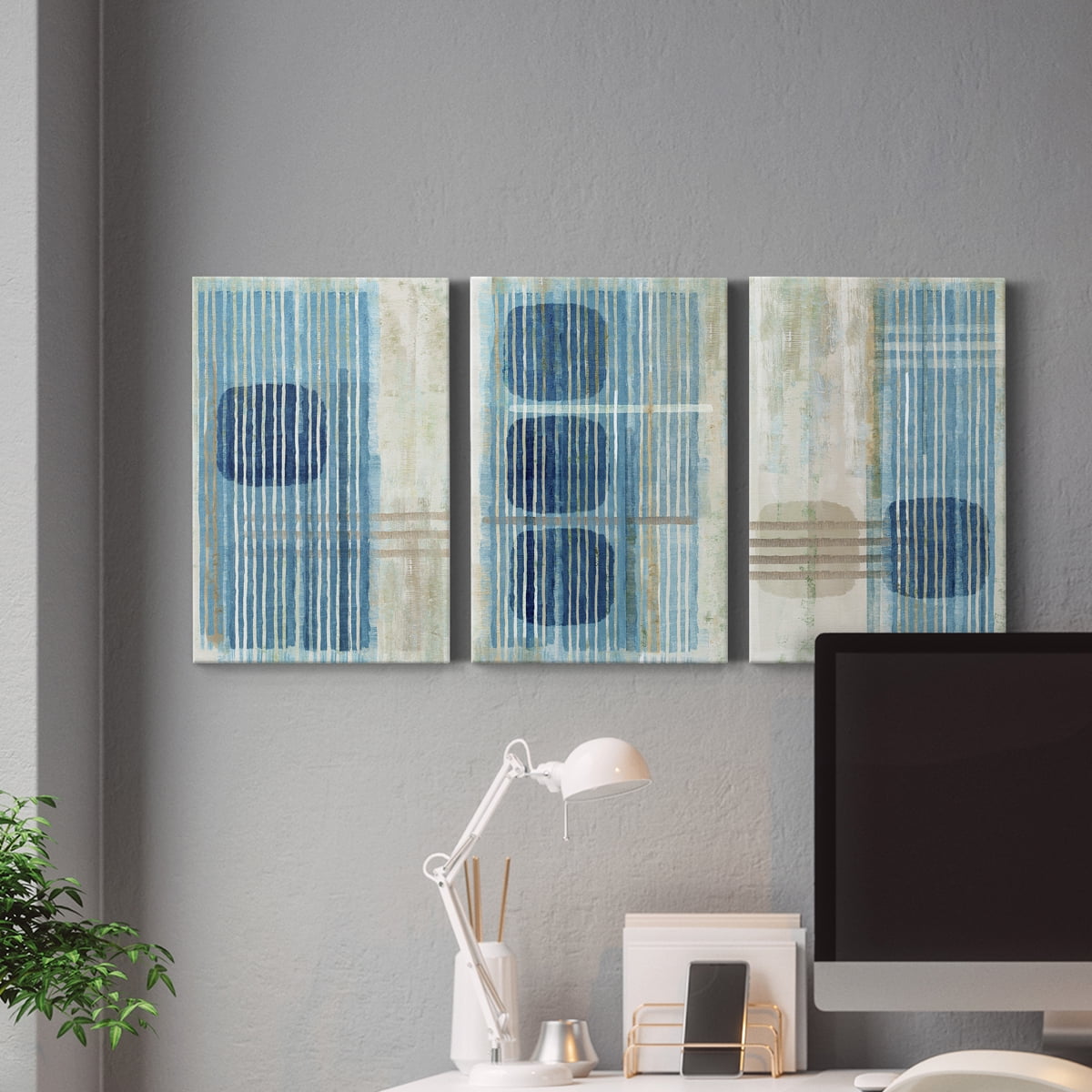 Blue Blue Horizon I Premium Gallery Wrapped Canvas - Ready to Hang - 32 x 48 Each