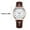 BrownBW, variant on Women's Faint Luminous Quartz Watch with White Bamboo Pattern Leather Strap - Casual Minimalist Wristwatch, Perfect Gift for Christmas Birthday Valentine's Day