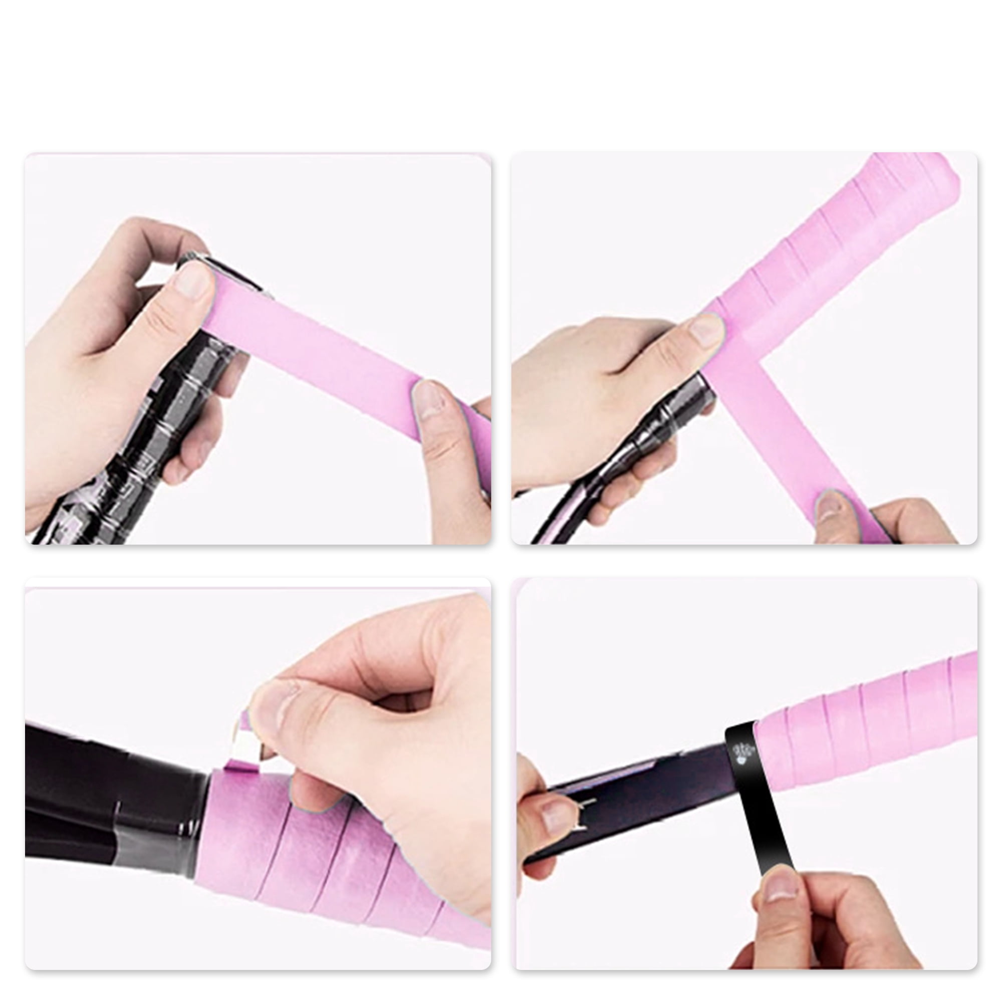 Unique Bargains 2 Pcs Tennis Racket Grip Tape Purple