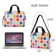 thumbnail image 3 of FORMRS 16" Laptop Sleeve Bag Carrying Case with Handle Travel Shoulder Briefcase, Colorful Circles, 3 of 8