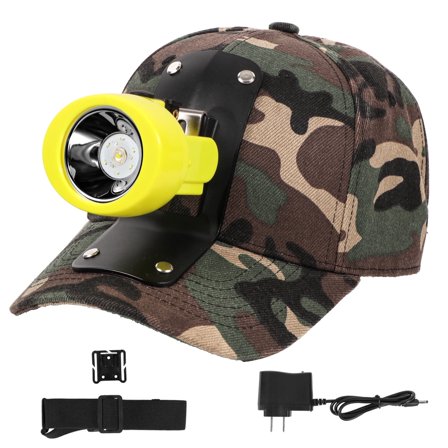 Yongkist High Lumens LED Mining Headlamp with Hat - Waterproof, Durable, Long-Lasting Rechargeable Headlight, Adjustable Strap, Perfect for Miners Camping Hiking