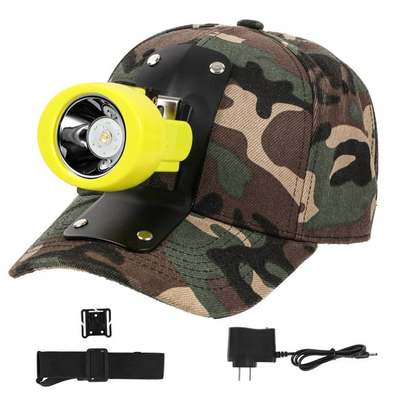 Yongkist High Lumens LED Mining Headlamp with Hat - Waterproof, Durable, Long-Lasting Rechargeable Headlight, Adjustable Strap, Perfect for Miners Camping Hiking