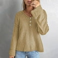 thumbnail image 2 of Aoochasliy Womens Sweaters Pullover Cardigan Soild Long Sleeve Button Knit V-neck Coat, 2 of 7