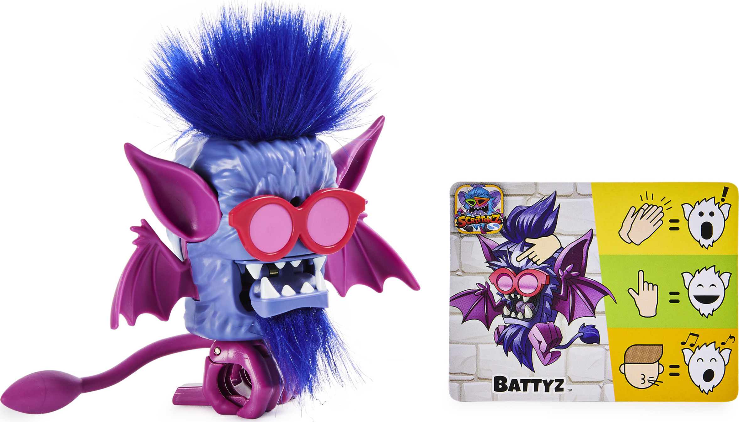 Scritterz, Battyz Interactive Collectible Jungle Creature Toy with Sounds and Movement, for Kids Aged 5 and up - image 3 of 8
