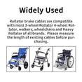 thumbnail image 5 of Juego de 2 manijas de freno con cable de 54'', frenos de bloqueo de ruedas ajustables, repuesto para andador plegable de 4 ruedas, silla de ruedas y andador de rodillas para movilidad., 5 of 5