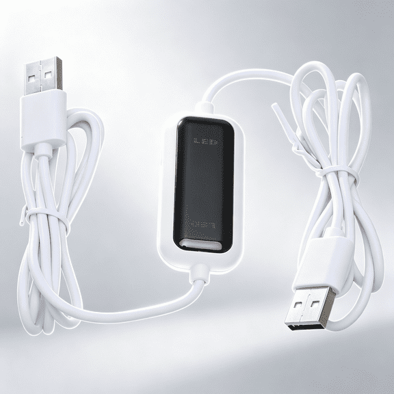 PC-to-PC High-Speed Data Transfer Cable - USB Easy Transfer Link Cable for Laptop and Desktop Computer File Sharing, Migration, and Backup