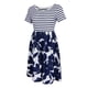 thumbnail image 5 of A Rayas Cuadros Estampado Floral Bolsillos Mujer Apariencia Atractiva SG BLESIY  Vestido a rayas con estampado floral, 5 of 8