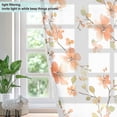thumbnail image 4 of Yayeee Window Curtains Set of 2 for Living Room Light Filtering 63"x52", Orange Floral Blooms, 4 of 7