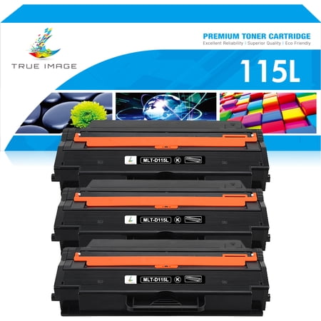 True Image 3-Pack Compatible Toner Cartridge for Samsung MLT-D115L Work with Xpress SL-M2620ND SL-M2820DW M2670FN M2870FD SL-M2820ND Printer (Black)