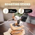 thumbnail image 7 of Tabletop S'Mores Maker Kit & Charcuterie Serving Set, Includes 4 Extendable Roasting Sticks, Bamboo Tray, Gift for Houswarmings, Parties and Weddings, Give Fun for Family Night, 7 of 7