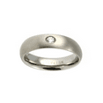 thumbnail image 5 of Titanium Ring 7mm Brushed Metal Deep Stoneset Cubic Zirconia Comfort Fit Wedding Band, Couples Ring Best Gift for Your Wife Sister Mom, etc., 5 of 5