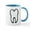 White/Blue Inside, variant on CafePress - Tooth / Zahn / Dent / Diente / Dente / Tand Mug - 11 oz Ceramic Mug - Novelty Coffee Tea Cup