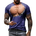 thumbnail image 2 of Yuwull Mens T-Shirts, Black T Shirts for Men Men Short Sleeve T-Shirt Casual Novelty 3D Print Crew Neck Funny Graphic Tees S-5Xl Mens Big & Tall Shirts Funny Sports Shirts for Men Summer Savings Clear, 2 of 6