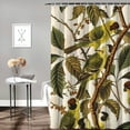 thumbnail image 2 of Orinice Birds Tree Branch Leaves Bathroom Decor Set Unique Design Waterproof Polyester Fabric Shower Curtain with Hooks 69x72, 2 of 7