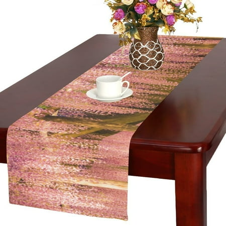 

MYPOP Wisteria Trellis Moroccan Trellis Cotton Linen Table Runner 16x72 inches