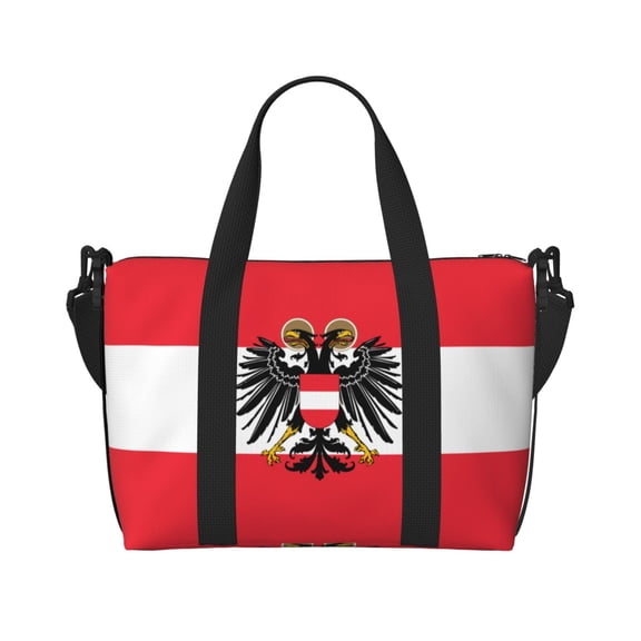 Travel Duffel Bag Austrian Flag Sports Tote Gym Carry On Bag Overnight Crossbody Bag For Women Men