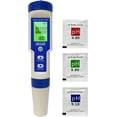 thumbnail image 1 of Medidor de pH electrónico 5 en 1 con TDS EC Salinidad Temperatura pH Probador multiparámetro Impermeable IP67 Medidor de pH de agua de alta precisión Compensación automática de temperatura, 1 of 5