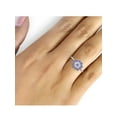 thumbnail image 2 of JewelersClub Tanzanite Ring Birthstone Jewelry – 1.10 Carat Tanzanite 0.925 Sterling Silver Ring Jewelry with White Diamond Accent – Gemstone Rings with Hypoallergenic 0.925 Sterling Silver Band, 2 of 4