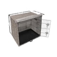 thumbnail image 6 of Paisley Dog Crate Cover, Oriental Floral Pattern in Earth Tones Bohemian Shabby, Easy to Use Pet Kennel Cover Small Dogs Puppies Kittens, 7 Sizes, Pale Mauve Taupe and Ivory, by Ambesonne, 6 of 6