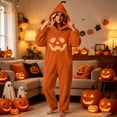 thumbnail image 4 of Full Zip Long Jumpsuit for Women Soft and Comfy Full Zip Halloween One Piece Costume Loungewear Party Outfit, 4 of 6