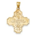 thumbnail image 2 of 14k Yellow Gold 4-Way Medal Charm Pendant, 2 of 7