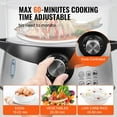 thumbnail image 4 of VEVOR 9.5Qt Electric Food Steamer 3-Tier Vegetable Steamer & 60 Min Timer 800W, 4 of 9