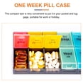 thumbnail image 4 of MasteelfCA 1pc Food Grade 14 Grids Pill Box One Week Medicine Box Pill Case Pill Organizer, 4 of 7