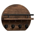 Curated visual reference: Visual Reference: Circular Wood Key Holder For Wall With Shelf 8 Hooks