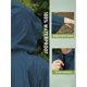 thumbnail image 4 of Poncho Impermeable Ligero - Poncho Floral Azul Marino, Impermeable y Transpirable con Gorro, 4 of 4