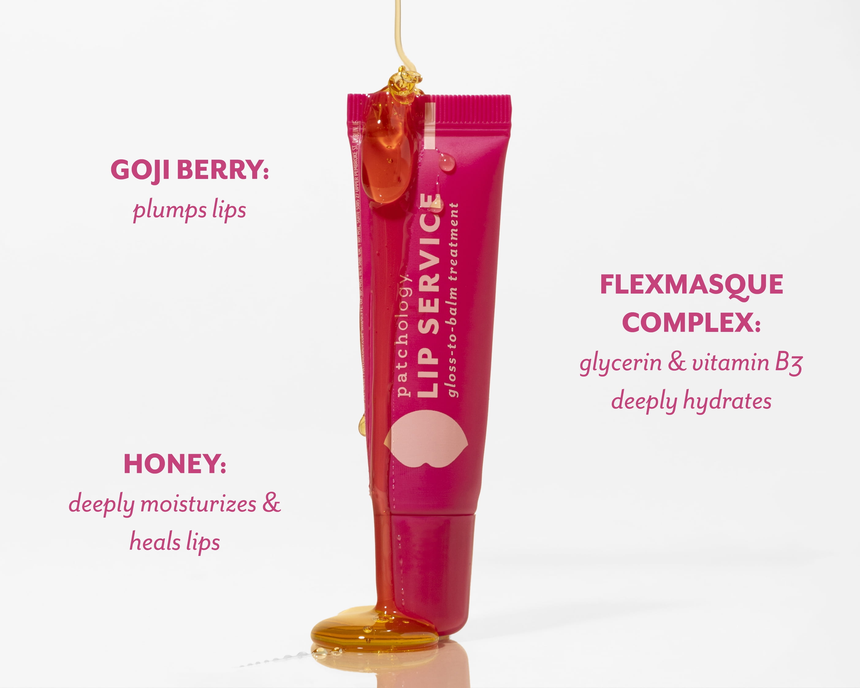 FREE SIZE ・ LIP SERVICE Patchology Lip Service Gloss to Balm Treatment Lip Gloss, 15