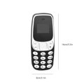 thumbnail image 2 of Teléfono móvil Teléfono GSM Teléfono móvil Red 2G Recargable Tarjeta SIM dual Teléfono Reproductor de música, Negro Blanco Yuarrent EL2669-03B, 2 of 2