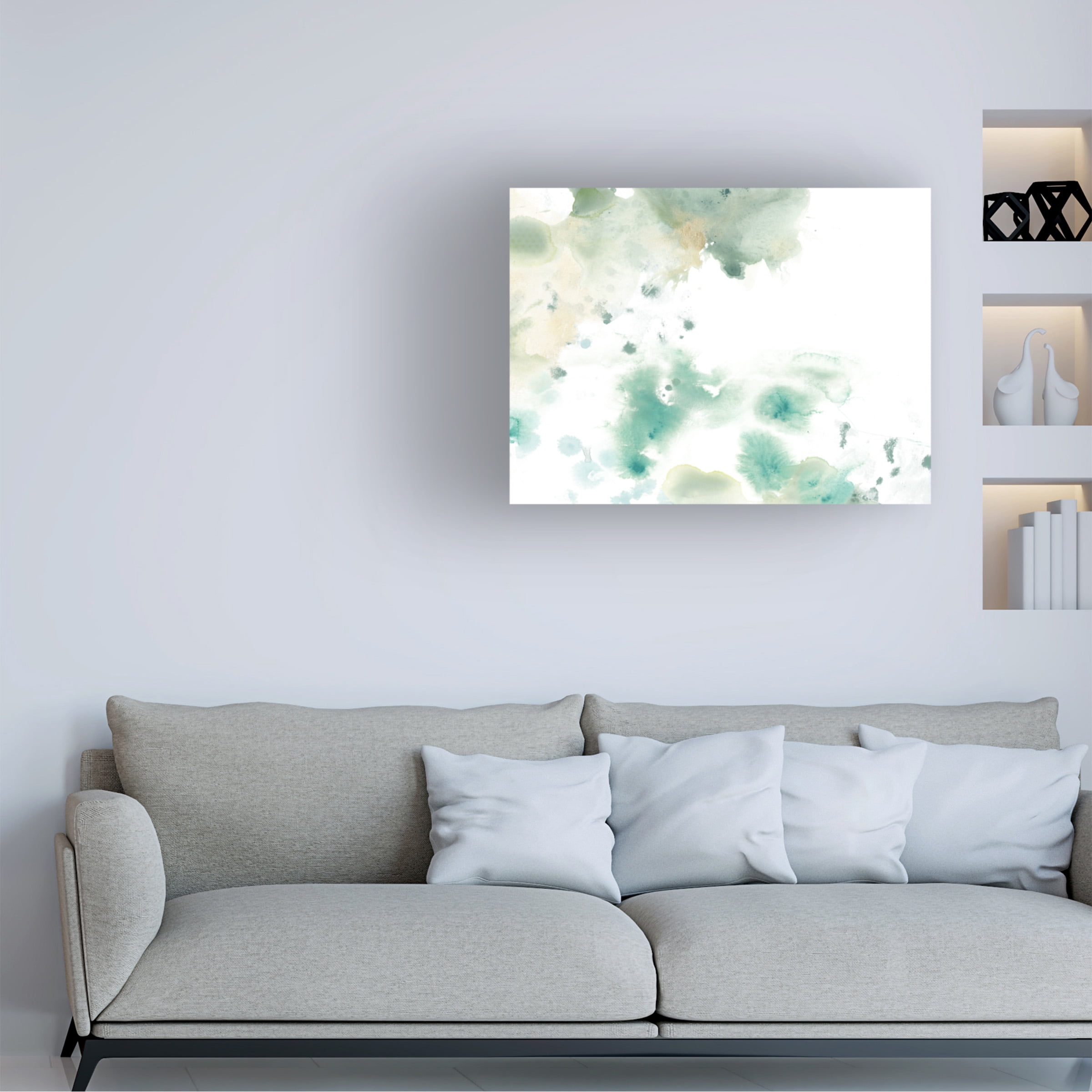 June Erica Vess 'Marble Seafoam I' Canvas Art