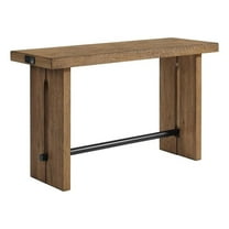Pemberly Row 60x21" Modern Rustic Wood Sofa Table in Weathered Oak
