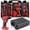 Red, variant on TLGREEN 8V Cordless Drill, 101 Pcs Home Tool Set with Drill, 3/8" Keyless Chuck, USB-C Rechargeable Power Tool Kit with Brushless Motor & Fast Charge, Red