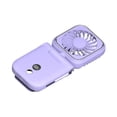 thumbnail image 2 of Mini ventilador portátil, pequeño ventilador de velocidad ajustable, pantalla LED eléctrica, ventilador de mano con clip para dormitorio, interior, Púrpura, 2 of 8