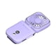 thumbnail image 2 of Ventilador pequeño, miniventilador portátil, recargable, compacto, plegable, con clip para la cintura, para maquillaje, dormitorio, hogar, oficina, Púrpura, 2 of 9