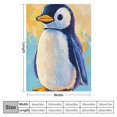 thumbnail image 4 of Orinice Penguin Blanket for Women Boys Girls, Flannel Penguin Blankets Gifts, Penguin Throw Blanket for Sofa Couch Bed Living Room Soft Warm Cozy Penguin Decor 60" x 50" 60x80in, 4 of 6
