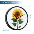 thumbnail image 3 of Indoor 12' Voice-Activated Luminous Decoration Wall Clock With LED Night Light Sunflower, 3 of 8