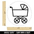 thumbnail image 2 of Baby Carriage Pram Stroller Self-Inking Rubber Stamp Ink Stamper - Blue Ink - Medium 1 Inch, 2 of 7