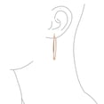 thumbnail image 3 of Bling Jewelry Womens Delicate Minimalist Dangle Earrings Rose Gold Plated  Sterling Silver Threader, 3 of 5