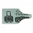 thumbnail image 1 of Adventure Cutting Board, Packing the Bags and Traveling World Journey and Fun Themed Work of Art Print, Tempered Glass Cutting and Serving Board, Wine Bottle Shape, Black White, by Ambesonne, 1 of 1